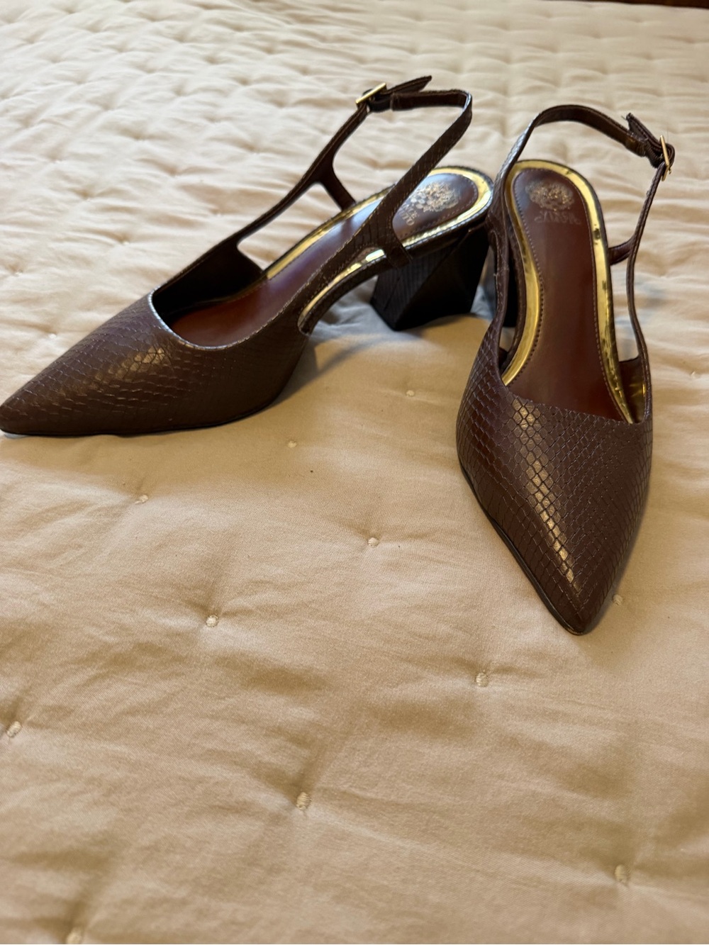 Vince Camaro Slingback Pointed-Toe Heels